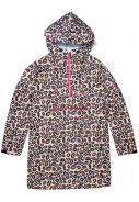 Brauner (Leopard kiss) nachhaltiger Regenponcho von Dripp Rainwear