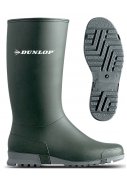 Dunkelgrüne PVC Sport Regenstiefel von Dunlop 1