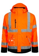 Fluor orange/schwarze Hi-Vis Craftman Winterjacke von Lyngsøe Rainwear 1