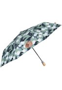 Grüner faltbarer Regenschirm mit Tulpen von Perletti 1