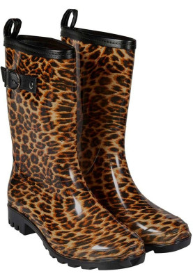 Leopard print PVC Damen Gummistiefel von XQ Footwear