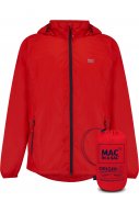 Rote leichtgewichtige Regenjacke von Mac in a Sac 1