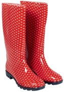 Roter / weißer Damen-Gummistiefel Punkten von XQ Footwear 1