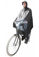 Schwarzer Regenponcho Fahrrad von Hooodie 1