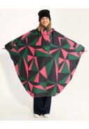 Zwart / grün / rosa Triangulate Regenponcho Danebodil von Danefae 4