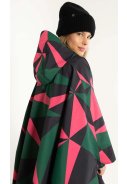 Zwart / grün / rosa Triangulate Regenponcho Danebodil von Danefae 6