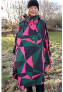 Zwart / grün / rosa Triangulate Regenponcho Danebodil von Danefae 7