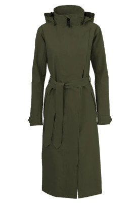Grüne (Army Green) Urban outdoor lange Damenregenjacke von AGU