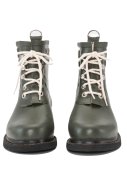 Army grüne niedrige Gummistiefel mit Schnürung von Ilse Jacobsen 3