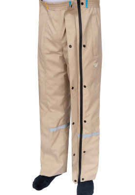Beige Regenhose mit durchgehendem Reißverschluss von Hello Rain