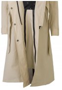 Beige Urban outdoor lange Damenregenjacke/Trenchcoat von AGU 2