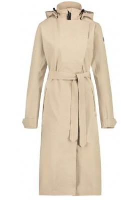 Beige Urban outdoor lange Damenregenjacke/Trenchcoat von AGU