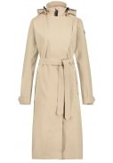 Beige Urban outdoor lange Damenregenjacke/Trenchcoat von AGU