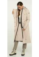 Beige Urban outdoor lange Damenregenjacke/Trenchcoat von AGU 4