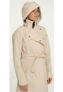 Beige Urban outdoor lange Damenregenjacke/Trenchcoat von AGU 2