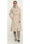 Beige Urban outdoor lange Damenregenjacke/Trenchcoat von AGU 11