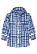 Blau karierte Regenjacke von Playshoes 1