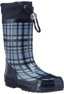 Blau karierte Gummistiefel von Playshoes