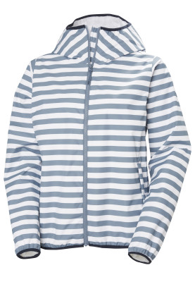 Blau gestreifter Damen-Regenmantel Core Graphic von Helly Hansen
