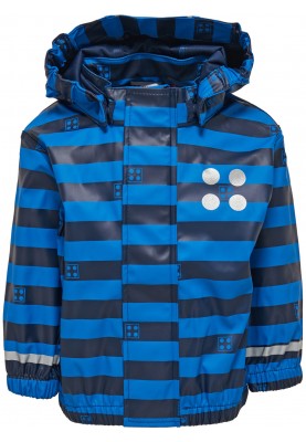 Blau gestreifte Kinderregenjacke Justice von LEGO DUPLO