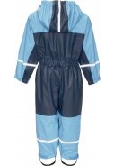 Marine/hellblauer Regenoverall mit Fleece-Futter von Playshoes 3