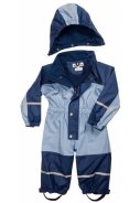 Marine/hellblauer Regenoverall mit Fleece-Futter von Playshoes 2