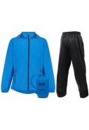 Blaue Regenanzug mit schwarzer Regenhose von Mac in a Sac 1