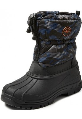 Blau/schwarz gefütterter Winterstiefel/Snowboot