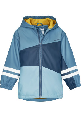 Blaue Blockfarben-Regenjacke mit Fleecefutter von Playshoes