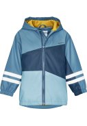 Blaue Blockfarben-Regenjacke mit Fleecefutter von Playshoes 1