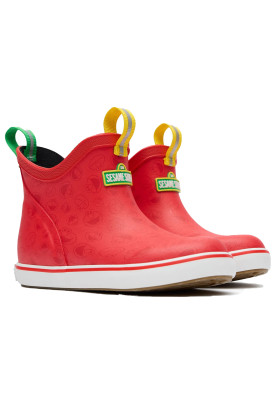 Rote Elmo Design – knöchelhohe Kinder-Gummistiefel von XTRATUF