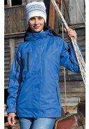 Royalblaue 3-in-1 Damenregenjacke mit Softshell-Innenjacke von Result 2