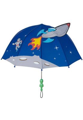 Blauer Kinder-Regenschirm „Space Hero“ von Kidorable
