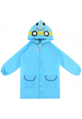 Blaue Kinderregenjacke Auto