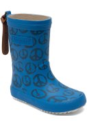Blaue Kinderregenstiefel Fashion "Peace on Earth" von Bisgaard 1