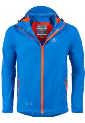 Blaue Regenjacke Stow and Go von Highlander 