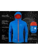 Blaue Regenjacke Stow and Go von Highlander  8