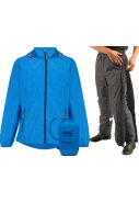 Blauer Regenanzug von Mac in a Sac (Hose mit langem Reißverschluss)