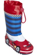 Blau/rote Regenstiefel Rennwagen von Playshoes