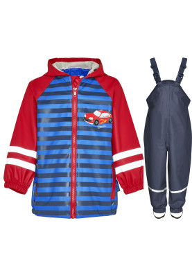 Blau/rote Regenjacke Rennwagen von Playshoes