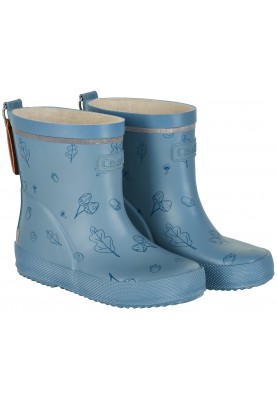 Blaue (smoke blue) bedruckte Kindergummistiefel von CeLaVi