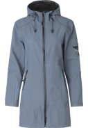 Blue Grayness Softshell Regenjacke in Dreiviertellänge von Ilse Jacobsen