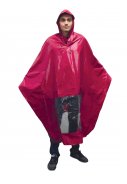 Bordeauxroter Regenponcho Fahrrad von Hooodie 3