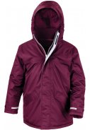 Burgundy (bordeauxrote) Winter-/Regenjacke für Kinder von Result