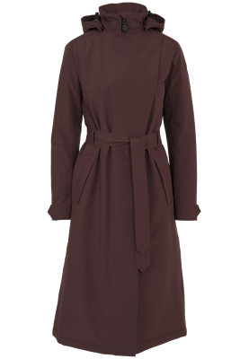 Dunkelrote Winter-Trenchcoat-Puffer van AGU