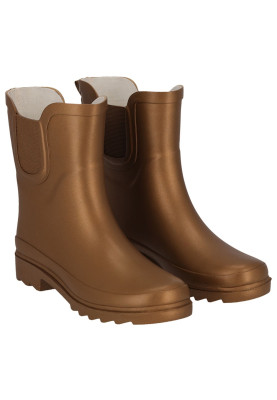 Bronze Metallic Damenregenstiefel Chelsea Gummi von XQ Footwear