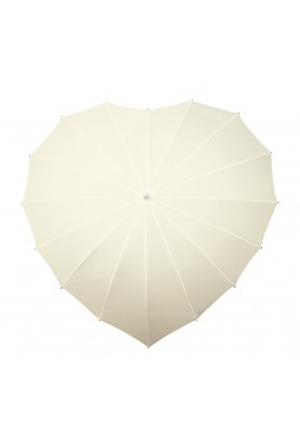 Braut gebrochen weiß / beige "Herz" Regenschirm 