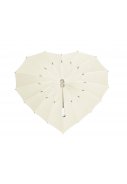 Braut gebrochen weiß / beige "Herz" Regenschirm  3