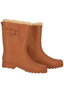 Braun gefütterte Damen-Gummiregenstiefel Rubber Rain Boots von XQ 2