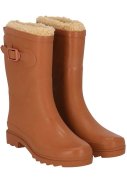 Braun gefütterte Damen-Gummiregenstiefel Rubber Rain Boots von XQ 1